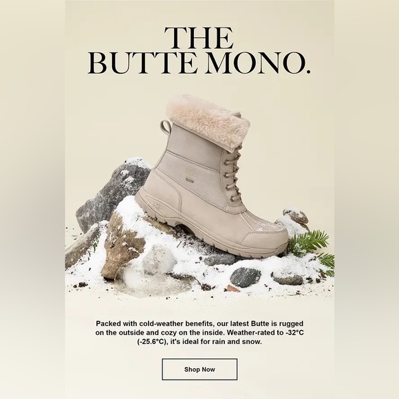 UGG Mens Butte Mono Boots 1120979 PUTT - Picture 1 of 7